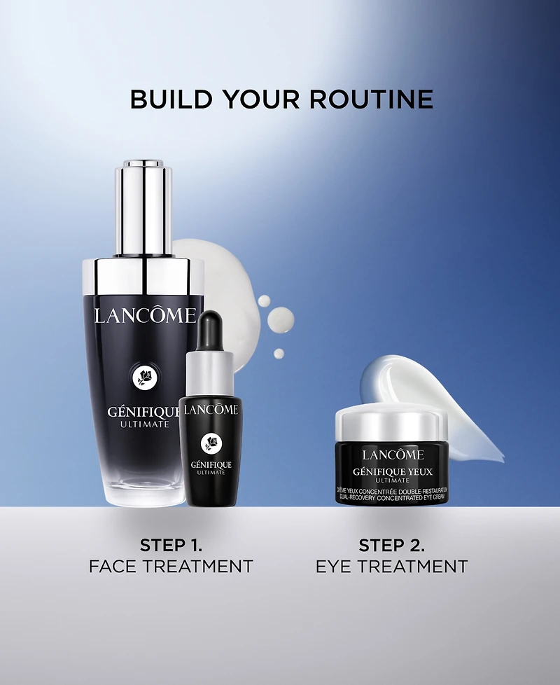 Lancome 3-Piece Genifique Ultimate Recovery Face Serum & Eye Cream Skincare Set