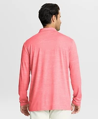 Fanatics Men's Heather Red Chicago Blackhawks Clutch Boarding Poly Quarter-Zip Pullover Sweatshirt