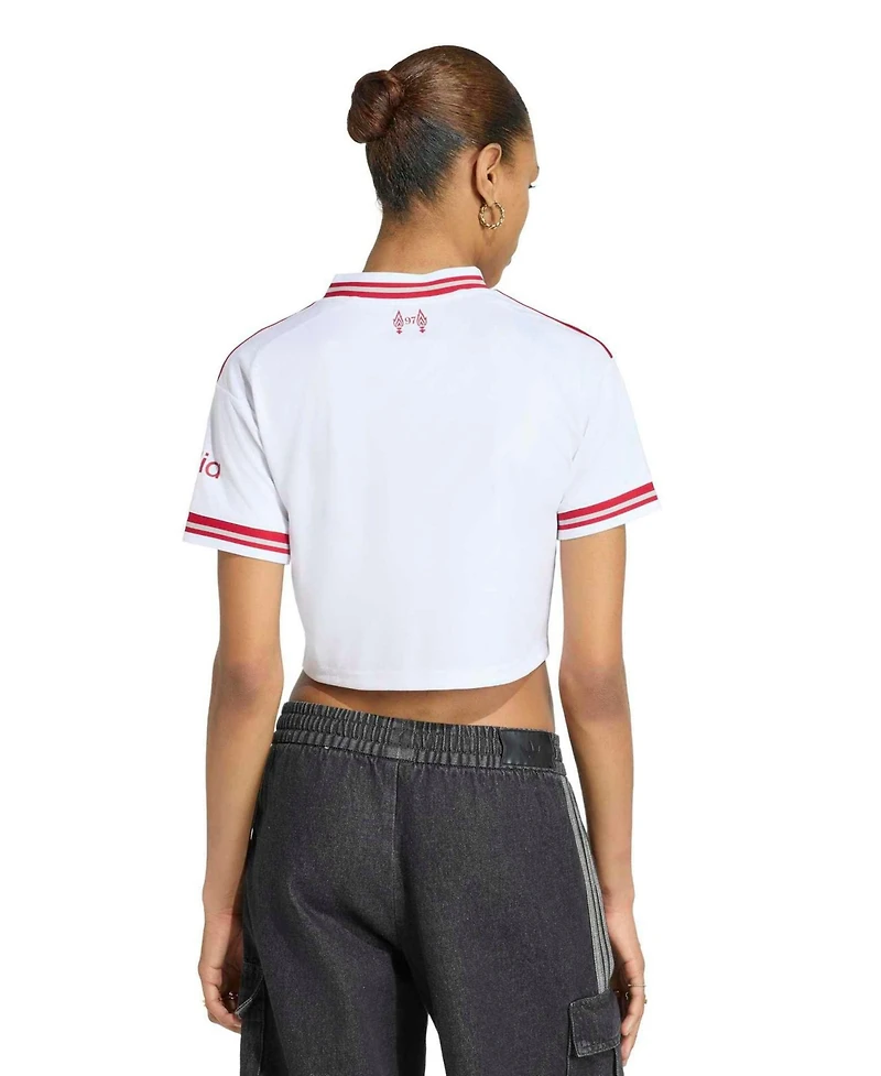 Adidas Women's White Liverpool 2026/27 Away Cropped Replica Jersey