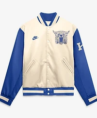 Nike Men's Natural/Royal Kentucky Wildcats Legacy Full-Snap Bomber Jacket