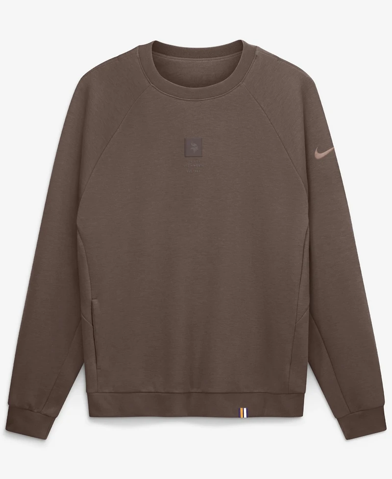 Nike Men's Brown Minnesota Vikings Full Defense Dri-fit Primary Sweatshirt