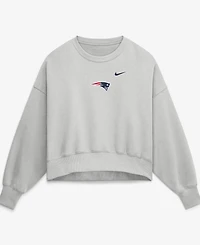 Nike Women's Gray New England Patriots Oversized Primetime Phoenix Fleece Sweatshirt