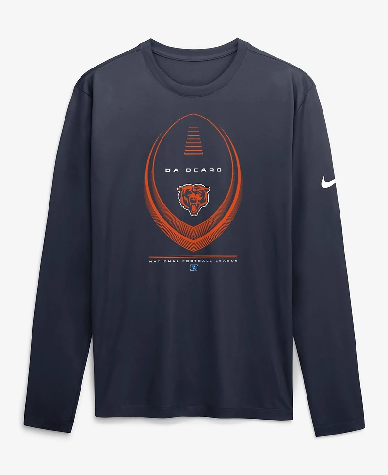 Nike Men's Navy Chicago Bears Legend Icon Dri-FITLong sleeves T-Shirt