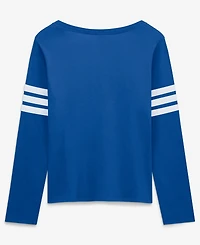 Fanatics Women's Royal New York Giants Team First Coverage Scheme Lace-UpLong sleeves T-Shirt