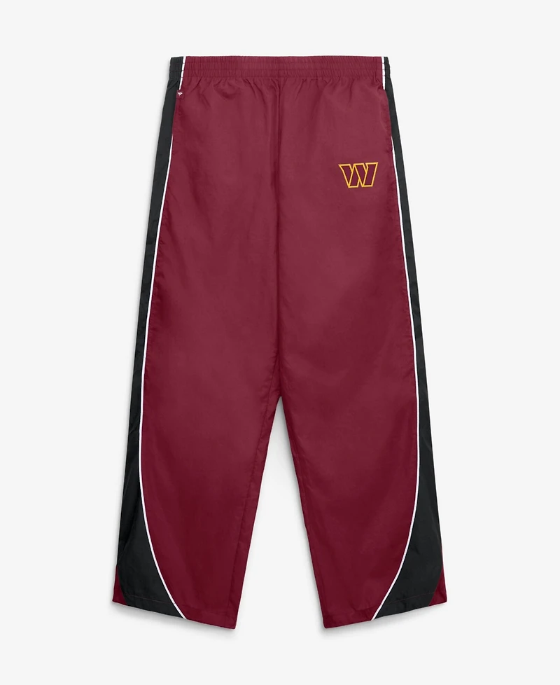 Fanatics Women's Burgundy/Black Washington Commanders Team First Backwards Lateral Nylon Pants