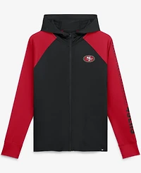 Fanatics Women's Black/Scarlet San Francisco 49ers Cornerback Blitz Raglan Full-Zip Hoodie