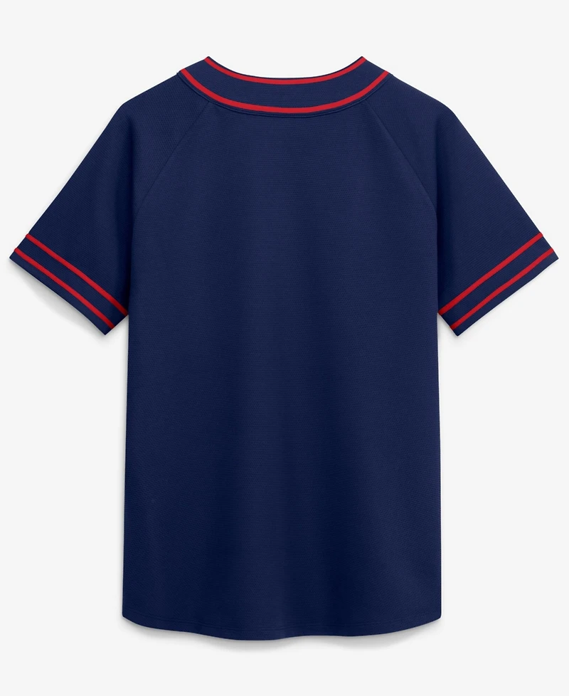 Fanatics Women's Navy Minnesota Twins Diva Race Ahead Raglan V-Neck T-Shirt