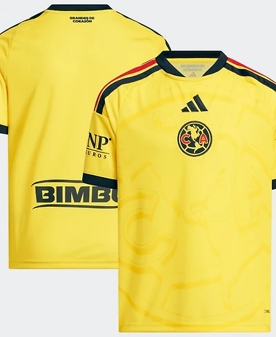 Adidas Big Boys and Girls Yellow Club America 2026/27 Home Replica Jersey