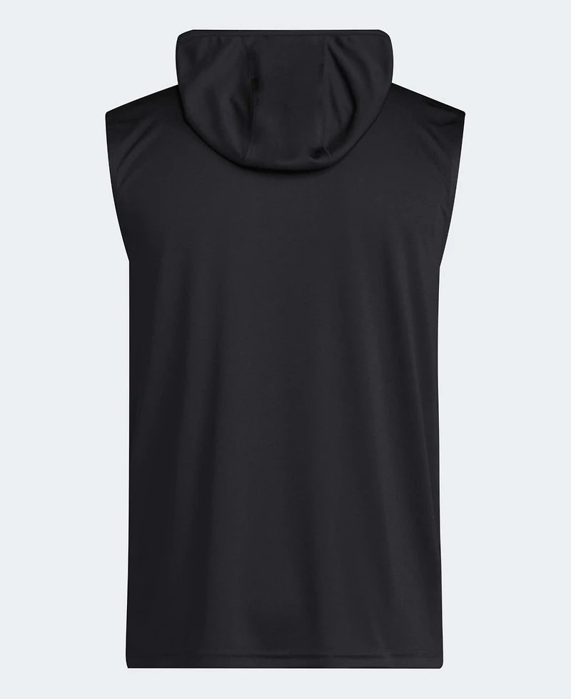 Adidas Men's Black Nebraska Huskers D4T Sleeveless Hoodie