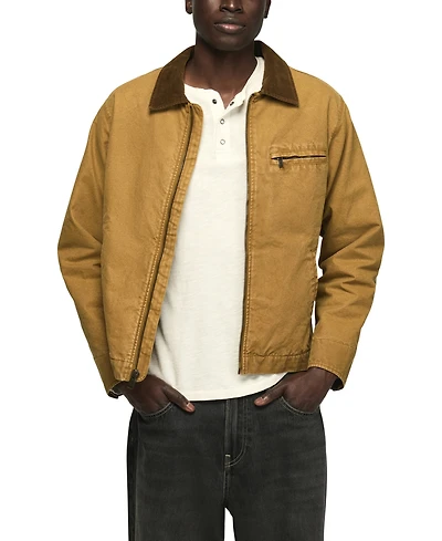 Lucky Brand Men's Canvas Zip-Front Utilitarian Jacket