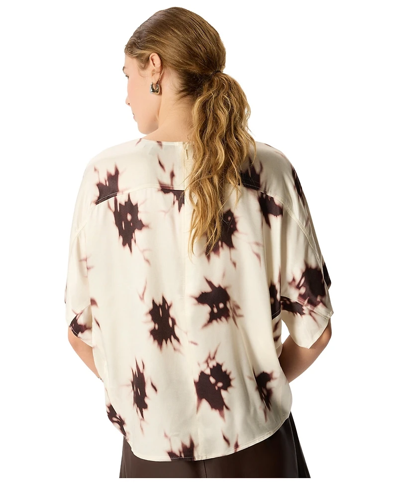 Whistles Women's Shadow Floral Viscose Blouse