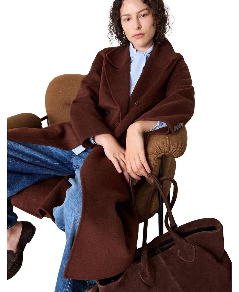 Whistles Women's Relaxed Double Faced Midi Coat