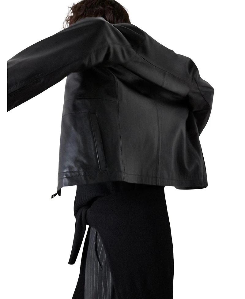 Whistles Women's Kate Zip Leather Jacket