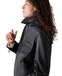 Whistles Women's Kate Burnished Leather Jacket