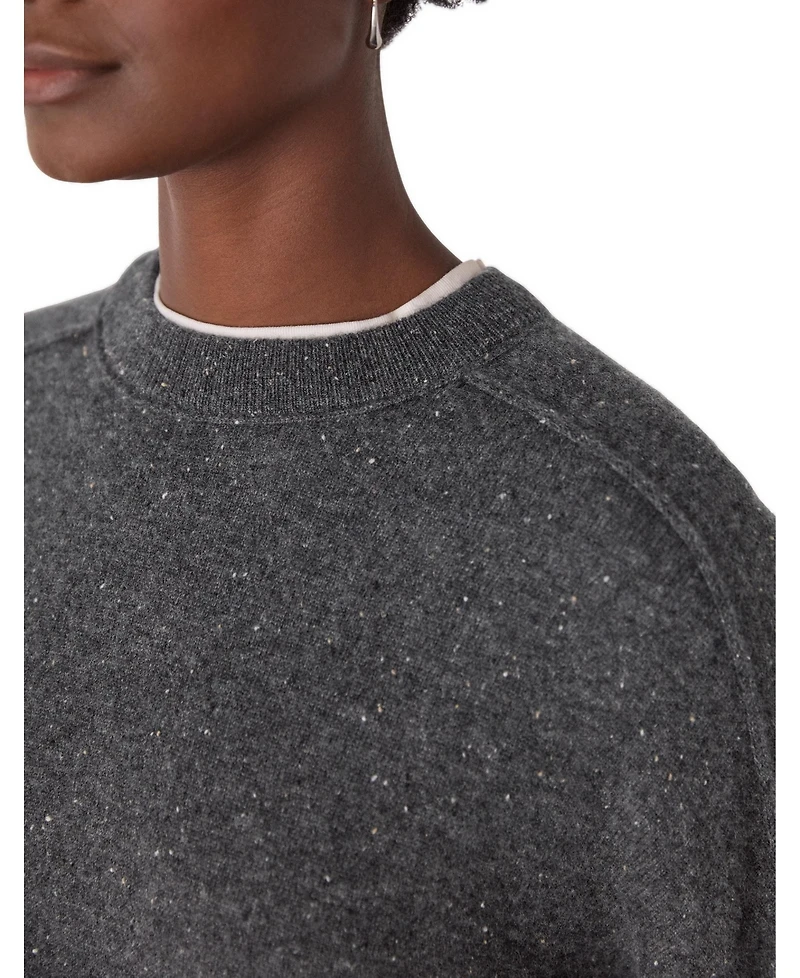 Whistles Women's Cashmere Fleck Seam Crew Sweater