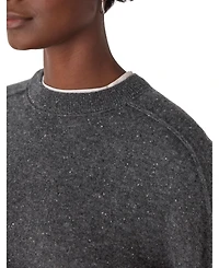Whistles Women's Cashmere Fleck Seam Crew Sweater