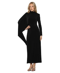 Alexia Admor Women's Aziel Mockneck Cape Maxi Dress