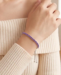 Macy's Amethyst (1-5/8 ct. t.w.) Bolo Bracelet Sterling Silver
