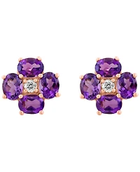 Effy Collection Amethyst (1-1/10 ct. t.w.) & Diamond (1/20 Earrings 14k Rose Gold (Also Available Blue Topaz Citrine)