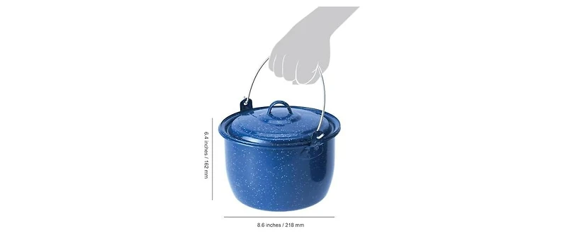Piscifun 4.25 Qt Enamel Convex Kettle Camping Farmhouse Cookware For Soup Stew Water