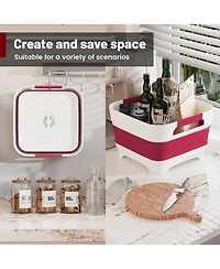 Piscifun Collapsible Wash Basin With Removable Drain Plug Multiuse Foldable Bucket For Camping Rv Kitchen