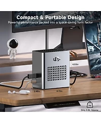 Nimo 17.3 Gaming Laptop, 8 Core Amd Ryzen 7 8745HS 32GB Ram 1TB Ssd Radeon 780M, with eGPU Dock Rx 7600M Xt 8GB GDDR6
