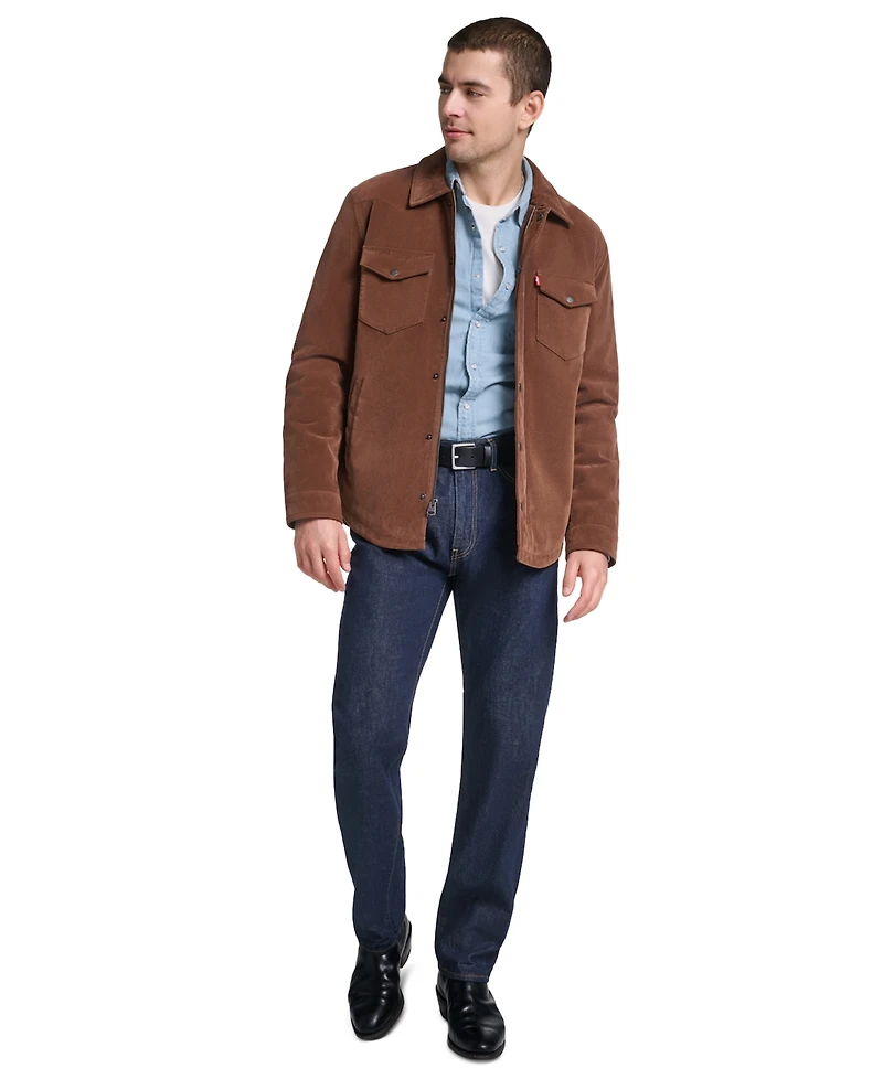 Levi's Men's Faux Suede Western Shirt Jacket