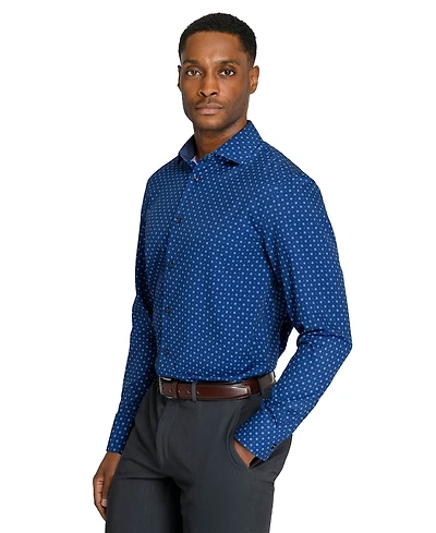 ConStruct Men's Slim-Fit 4-Way Stretch Floral-Print Dress Shirt