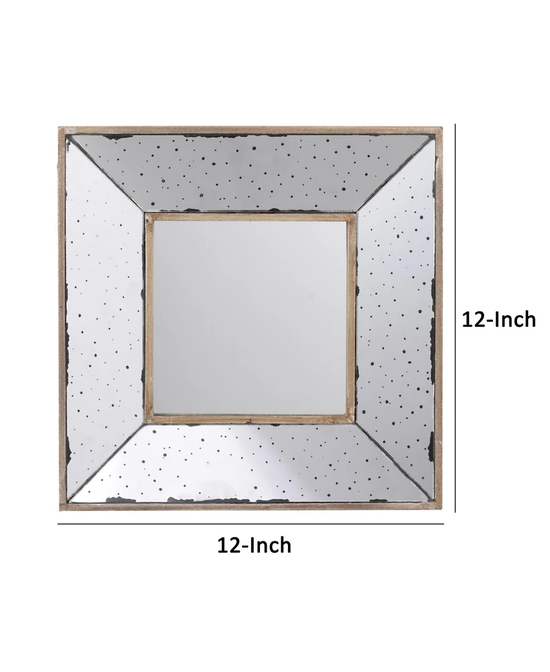 Busdays 12 Inch Square Joe Wall Mirror 3D Speckled