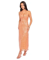 Petal and Pup Women's Eisley Halter Sequin Midi Dress