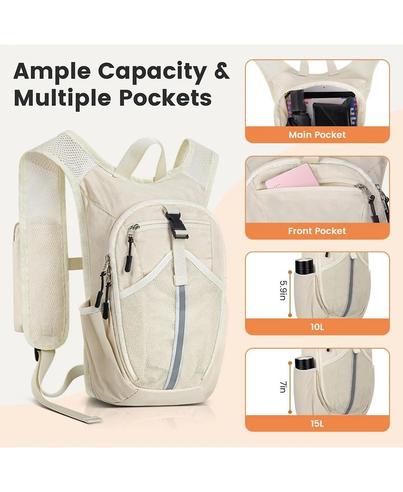 Aronkl Lightweight Foldable Packable Hiking Backpack, Multi Compartment and Adjustable Straps for Camping