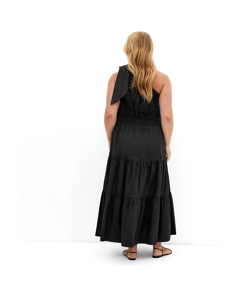 City Chic Women's Haylee One Shoulder Cotton Maxi Dress