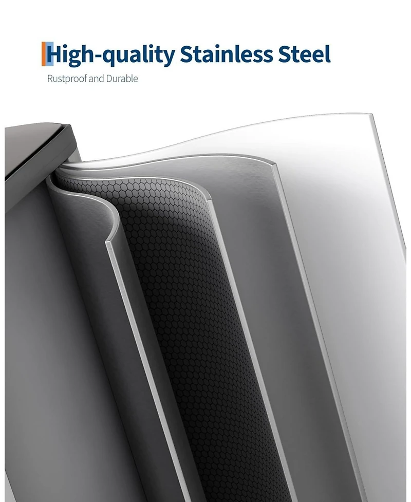 gaomon 2 x 10.6 Gal Stainless Steel Dual Compartment Step-On Kitchen Garbage and Recycling Bin