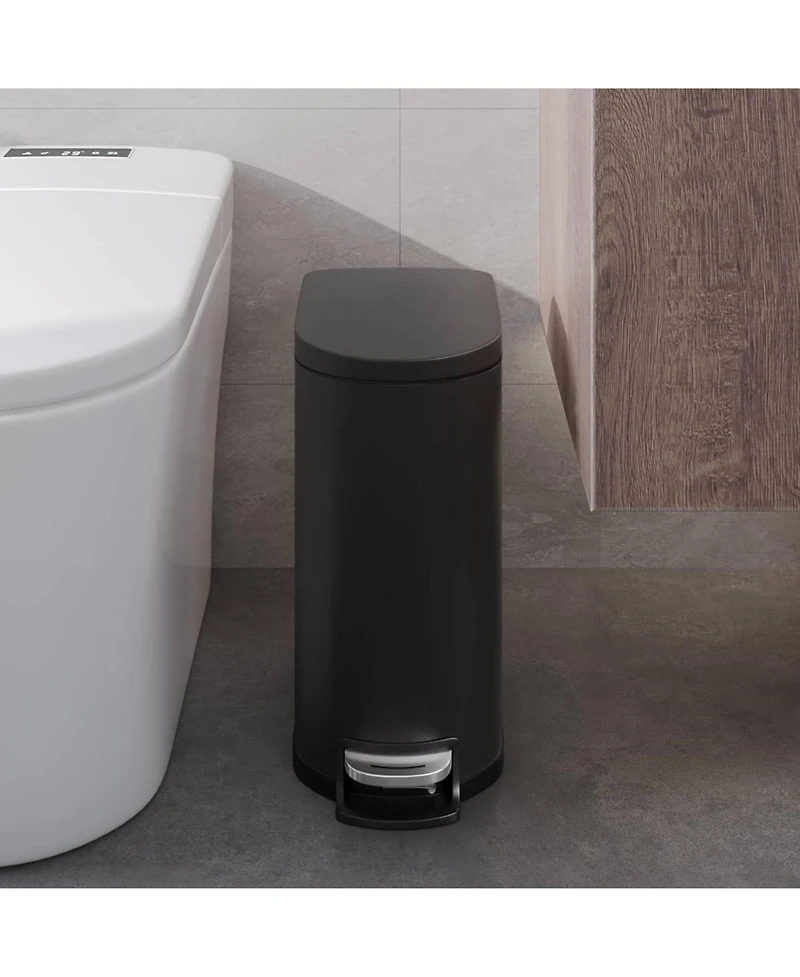gaomon 13 Gal+2.6 Gal Stainless Steel Step-On Garbage Bin Combo Set