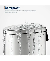 gaomon 2.6 Gallon Stainless Steel Step-on Trash Can