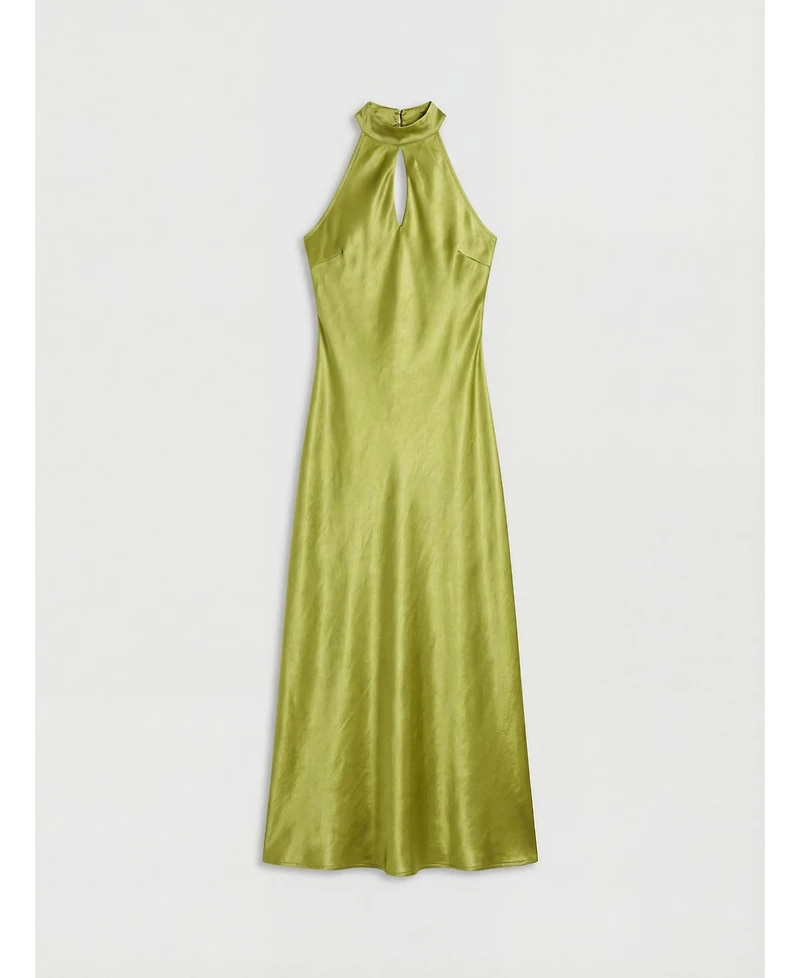 Warehouse Women's Satin Cowl-Neck Maxi Dress