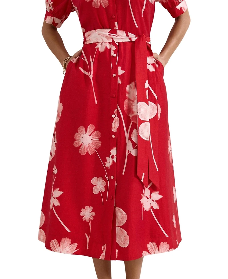 Phase Eight Women's Delphine Midi Dress Self-Tie Waist