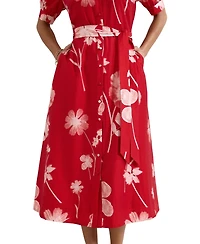 Phase Eight Women's Delphine Midi Dress Self-Tie Waist