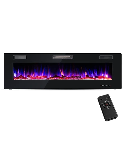 Ecooso Ultra Thin Electric Fireplace with Heat Settings