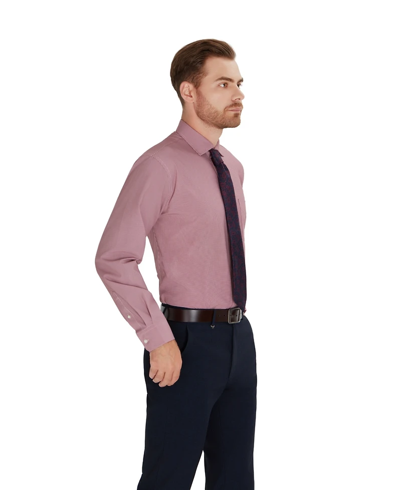 Club Room Men's Regular-Fit Houndstooth Dress Shirt, Macy's Exclusive