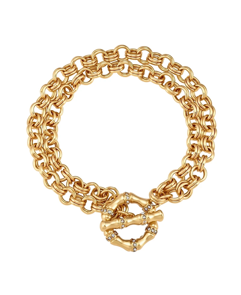 Guess Gold-Tone Toggle Chain Bracelet