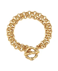Guess Gold-Tone Toggle Chain Bracelet