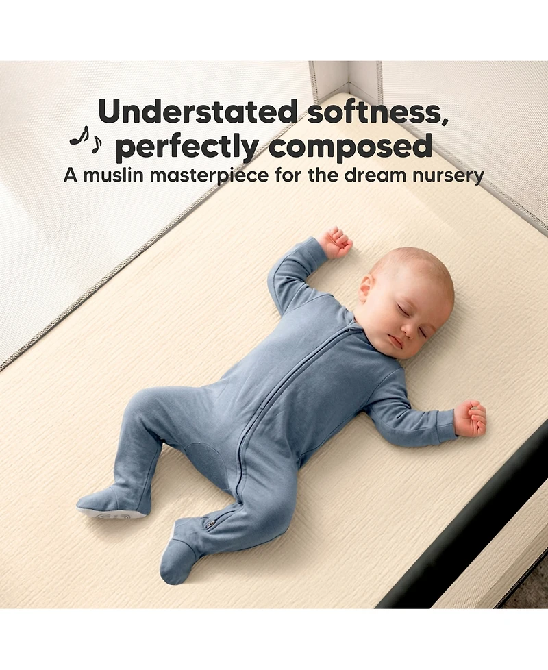 KeaBabies Lyra Muslin Mini Crib Sheets for Boys, Girls, 2-Pack Soft Organic Cotton Pack and Play Fitted