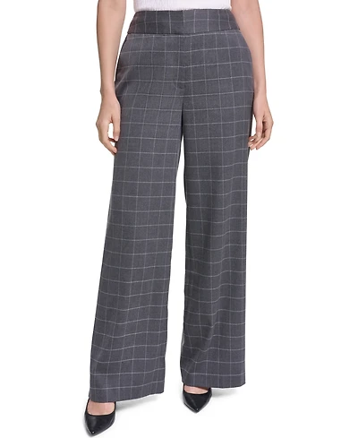 Calvin Klein Women's Whitney Pant High-Rise Wide-Leg Pants