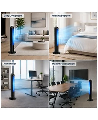 Ltmate Global Inc. Tower Fan Oscillating with Remote Control, 75° 3 Speeds & 2 Modes, 15H Timer Floor Fan with Led Display, 40”Portable Fl