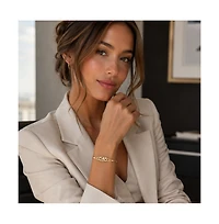 Dloria Cross and Heart faith Engraved Adjustable Cuff Bracelet-"Let your be bigger than fear"
