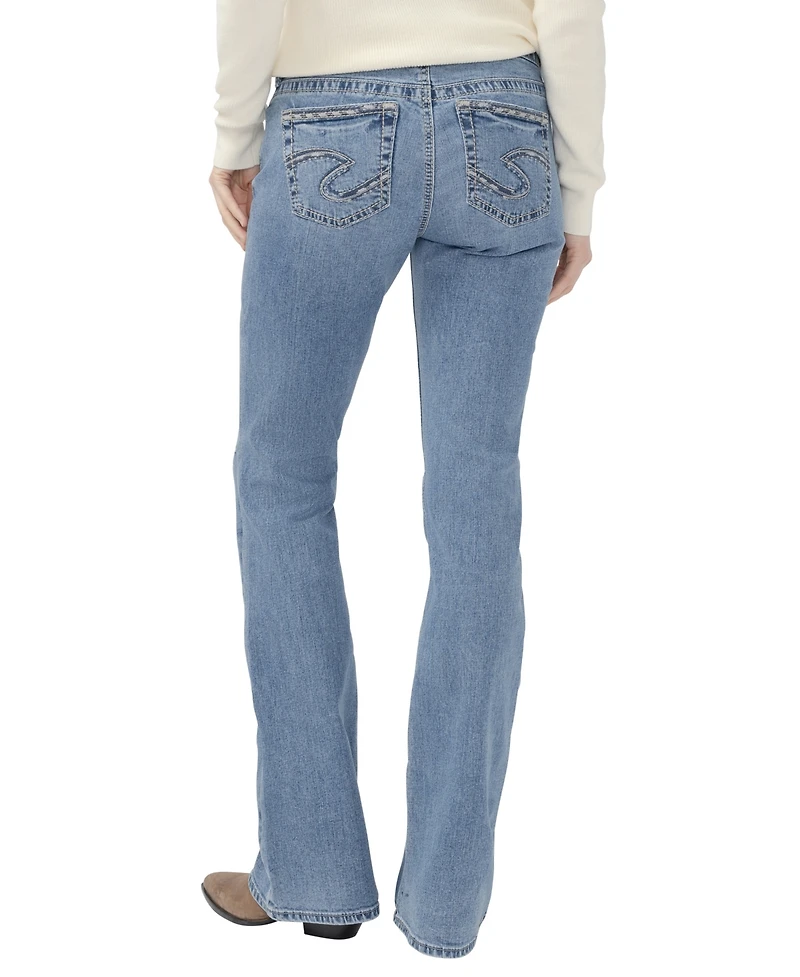 Silver Jeans Co. Women's Suki Low-Rise Distressed-Knees Bootcut