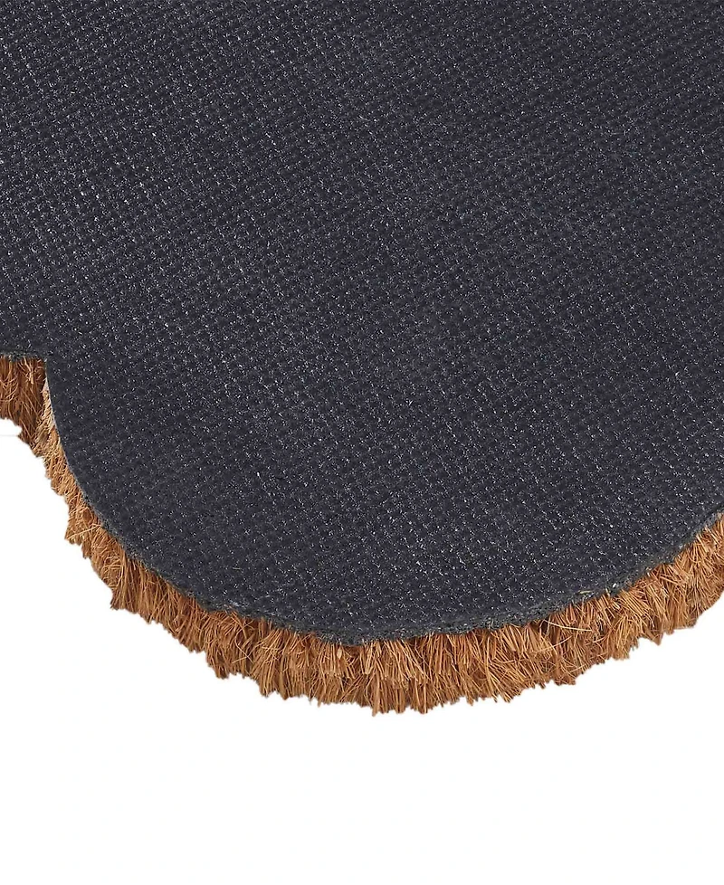 Vcny Home Scallop Edge Outdoor Coir Doormat, 18" x 30"