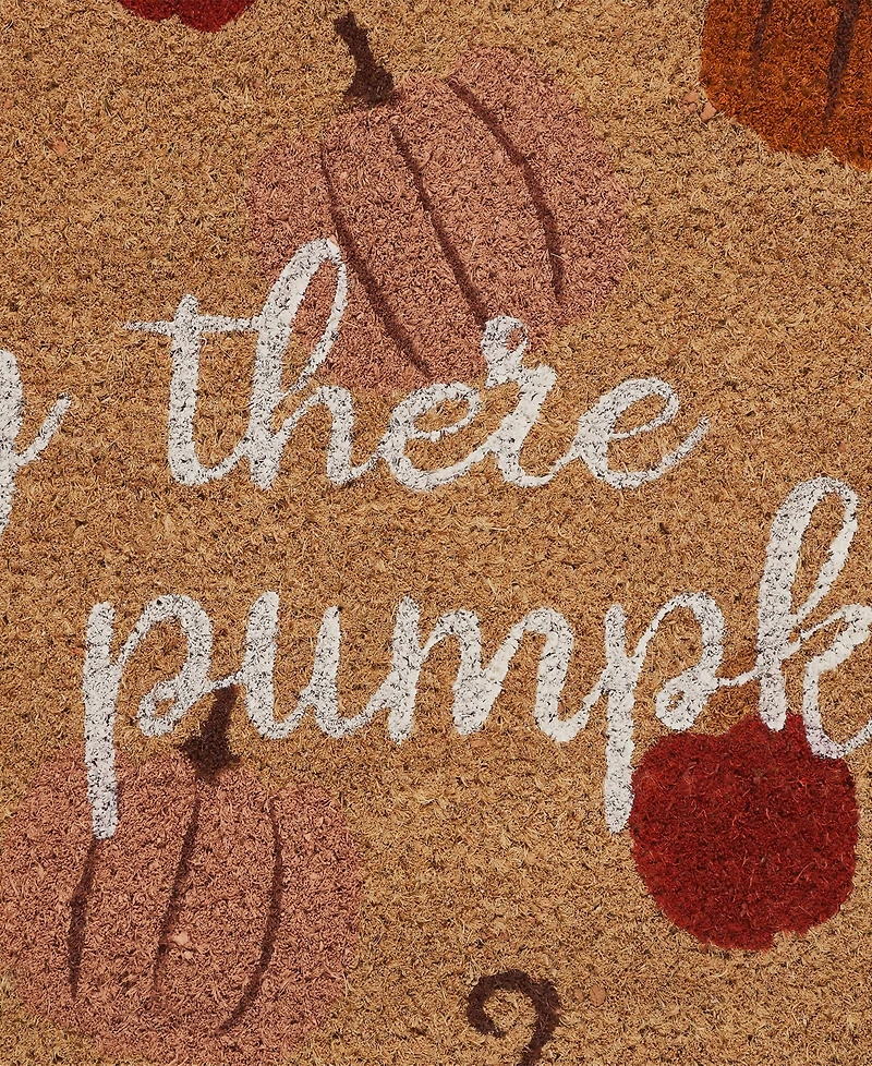 Vcny Home Hey There Pumpkin Outdoor Coir Doormat, 18" x 30"