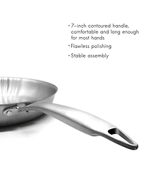 Megacasa 8-Inch Triple-Ply Stainless Steel Fry Pan with Lid